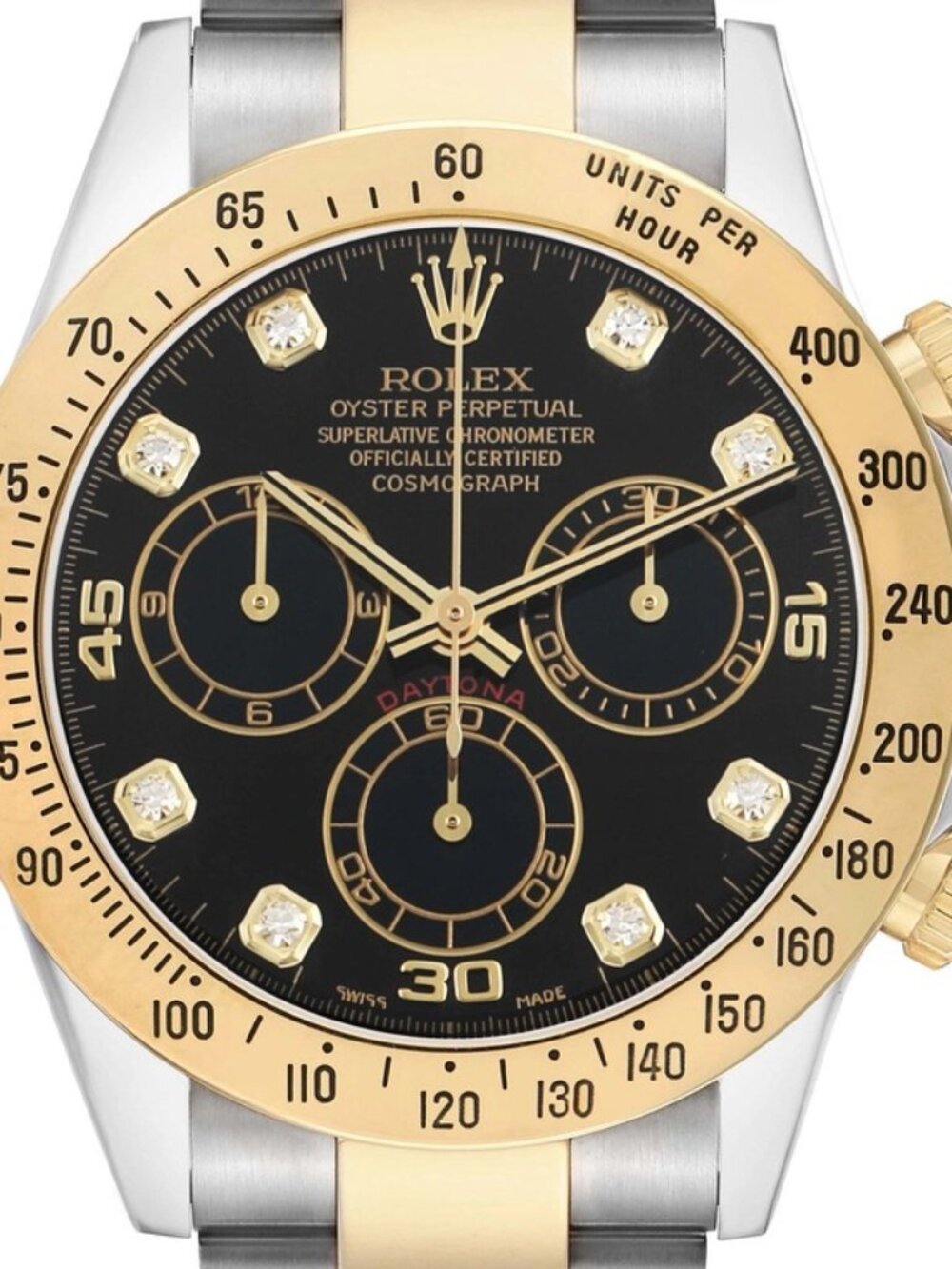 Rolex Daytona Black Diamond Dial on Oyster Ref 116523
